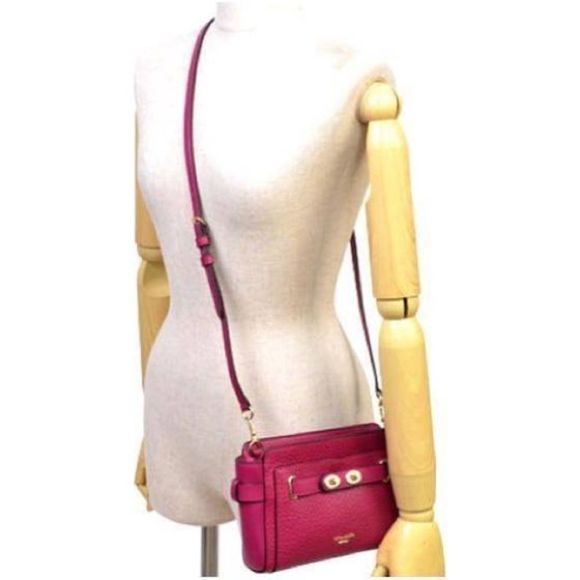 NWT COACH CRANBERRY PINK BLAKE CROSSBODY IN BUBBLE LEATHER (COACH F35688) - Picture 6 of 6